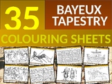 35 x The Bayeux Tapestry Coloring Colouring Sheets Starter
