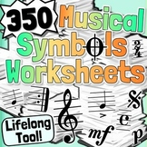 350 Musical Symbols Worksheets | All Symbols Imaginable