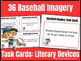 36 Baseball IMAGERY Task Cards - FUN Literary Devices for 