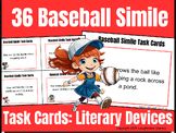 36 Baseball SIMILE Task Cards: Fun Literary Device Practic