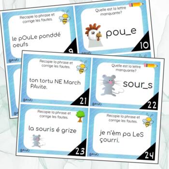 36 Cartes à tâche - Task cards - writing écriture en Français - French