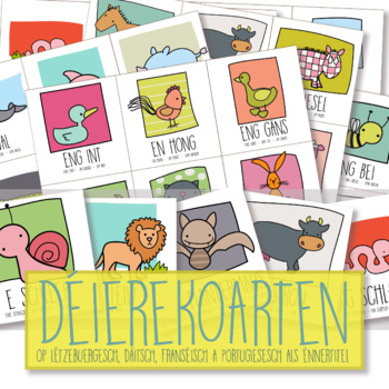 Preview of 36 Déierekoarten