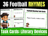 36 Football RHYMING Task Cards - Fun Reading Practice for 