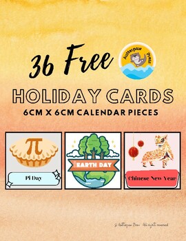Preview of 36 Free Holiday Calendar Pieces