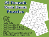 36 French Verb Form Puzzles