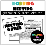 36 Morning Meeting Games and Activities Cards | Growing Resource