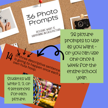 Preview of 36 Picture Prompts: Teach Sentence Development & Creative Writing