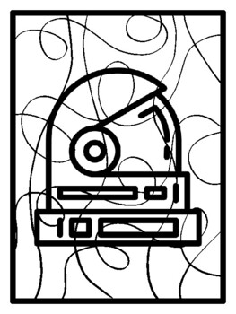 entergalactic coloring page in black and white