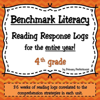 Preview of 36 Weekly Reading Response Logs for Benchmark Literacy - 4th grade