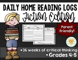 Daily Reading Logs for Fiction - 36 Weeks {Grades 4-5}