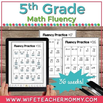 5Th Grade Fluency Math Worksheets & Teaching Resources | Tpt