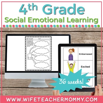 Preview of 36 Weeks of Social Emotional Learning (SEL) for 4th Grade DIGITAL