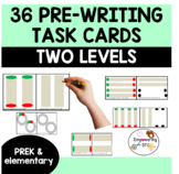 36 prewriting line / shape task cards, differentiated prek