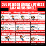 360 Baseball Literacy Devices Task Card BUNDLE - Simile, M