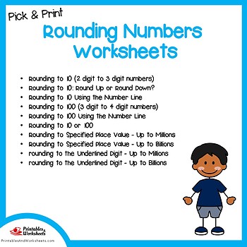 Rounding to Nearest 100 and 1000 & Up Place Value Rounding Worksheet ...