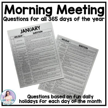 January morning meeting question