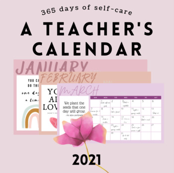 Preview of 365 Days of Self-Care: A Teacher's Calendar Printable