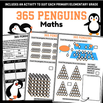 Preview of 365 Penguins by Jean-Luc Fromental, maths activities, numbers, problem solving