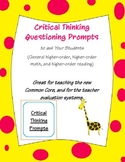 37 Higher-Order Questioning/ Critical Thinking Questioning