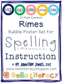 37 Most Common Rimes Poster Set for Spelling & Phonics Ins