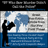 37 Who Saw Murder Didn't Call the Police by Martin Gansberg