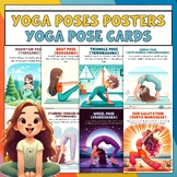 37 Yoga Poses Posters, Yoga Pose Cards for Kids Visuals St