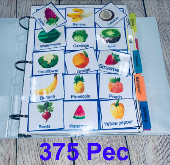 Preview of 375 pictures card communication autism non-verbal speech therapy ABA blue part 1