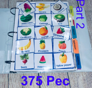 Preview of 375 pictures card communication autism non-verbal speech therapy ABA blue part 2
