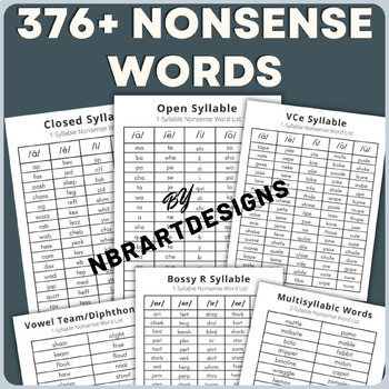 Preview of 376+ Nonsense Words (Pseudowords)