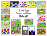 38 ELA First Grade Folder Games - Common Core Pack #1 -  W