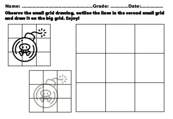 Preview of 38 Pirate Life Easy Grid Drawing Activities, Pirate Life Art Sub Plan