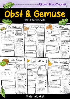 Preview of 105 Steckbriefe Sparpaket - Obst & Gemüse (Deutsch)