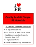 38 Tag Game Substitute Lesson Plans, K-12 Physical Educati