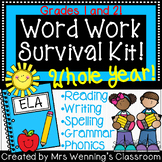 Word Work Survival Kit! WHOLE YEAR of No Prep Phonics Pack