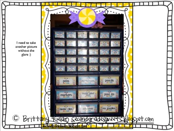 Preview of 39-Drawer Candy Themed Teacher Tool Box