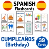 39 Spanish Birthday Party Vocabulary Flashcards - Cumpleañ