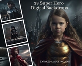 39 Super Hero Inspired CG Digital Backdrops, Metropolis, B