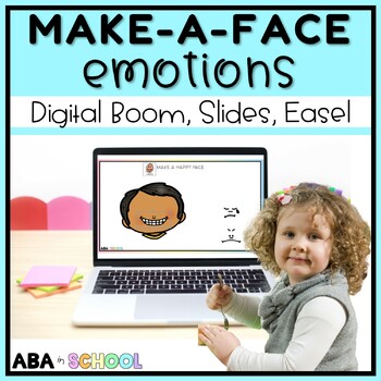 Preview of Make a face emotions happy sad mad Preschool Social Skills BOOM and SLIDES