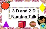 Powerpoint 3D/2D Shapes Number Talk - Distance Learning MG