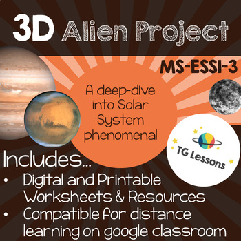 Preview of 3D Alien (Planet Research) Project - MS-ESS1-3
