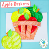 3D Apple Basket Craft - Autumn Cut and Paste Activity