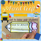 3D Back to School Pencil [Get to Know You]
