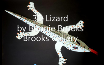 Preview of 3D Bendable Lizard, 5 Class Video Art Lessons for Elementary and Middle School