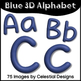3D Blue Alphabet Clip Art