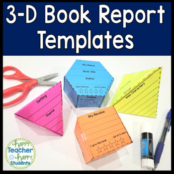 Preview of 3D Book Report Template: Project Directions, Rubric & Example Idea Photo