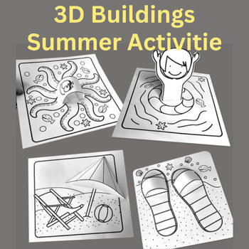 Preview of 3D Buildings Summer Activitie for kids