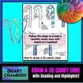 3D CANDY CANE drawing guide