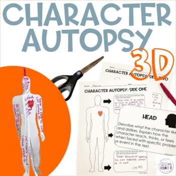 Preview of 3D Character Autopsy to Use with Any Text Worksheets