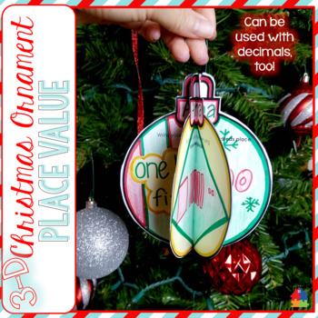 Preview of Place Value 3D Christmas Ornament