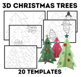 3D Christmas Trees  | Holiday Winter Gift Art Activity